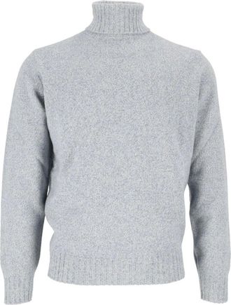 FILIPPO DE LAURENTIIS Nuvola Turtleneck - Heren - Truien - Blauw - Maat: 2XL Wol