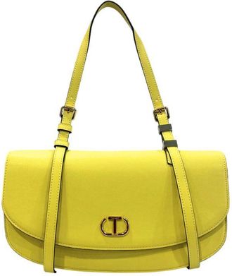 Twinset Yellow PU Women Shoulder Womens Bag
