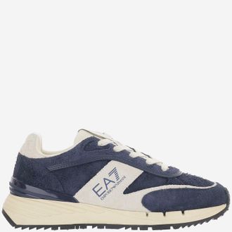 Emporio Armani Ea7 leren sneakers met logo