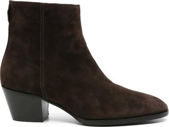 Evaluna 50 mm suède enkellaarzen met ritssluiting - Bruin