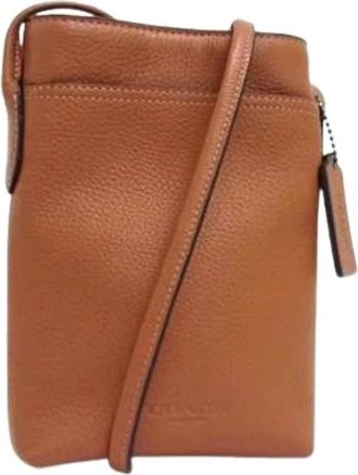 Coach Pre-owned Cross Body Bags, male, Brown, Size: ONE SIZE Pre-owned Leather Shoulder Bag
