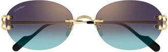 Cartier Sunglasses, unisex, Yellow, Size: 55 MM Ct0551S Sunglasses