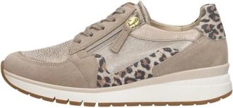 Gabor Sneakers Laag - Dames - Sneakers - Beige - 37 1/2 EU - Leer - Schoenen