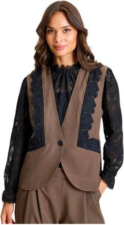 In Front Vest - Dames - Bodywarmers - Bruin - S - Jassen