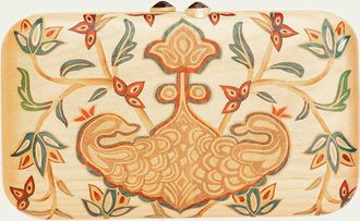 Silvia Furmanovich 18K Yellow Gold Marquetry Clutch with Garnet