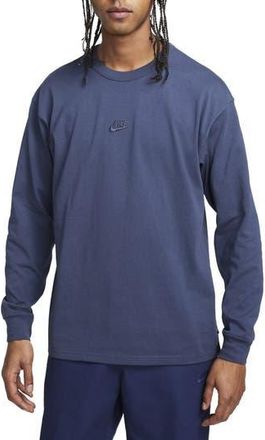 Nike Sportswear Premium Essentials Long Sleeve T-Shirt in 437 Thunder Blue at Nordstrom Rack, Size X-Small