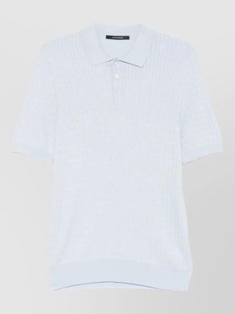 Tagliatore polo shirt cable knit design collar