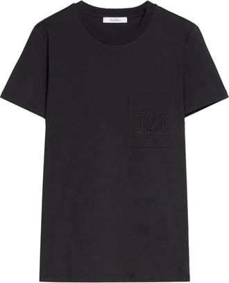 Max Mara Papaia T-shirt - Dames - T-shirts - Zwart - XL - Katoen - Tops