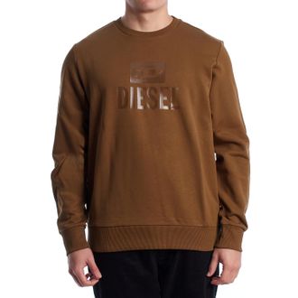 Diesel Mens Cotton Crew Neck Sweatshirt A09755_RIAJH - Brown - Size X-Large