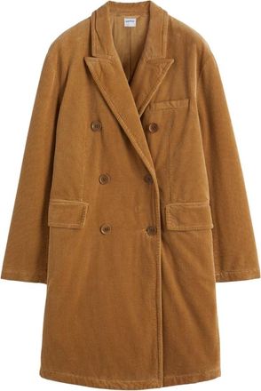 Aspesi Double-Breasted Coat 0738 - Dames - Mantel - Bruin - XS - Katoen - Jassen