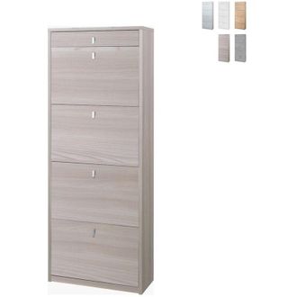 OEM Zapatero Con Cuatro Puertas Y Un Caj&oacute;n Superior Olmo Claro 63x29x H164 Cm