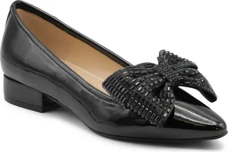 Adrienne Vittadini Pinos Bow Pump in Black Patent at Nordstrom Rack, Size 7.5