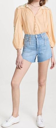 Paige High Rise Noella Cut Off Short In Serine