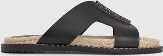 Castaner Womens Piti Flat Slide Sandal In Black