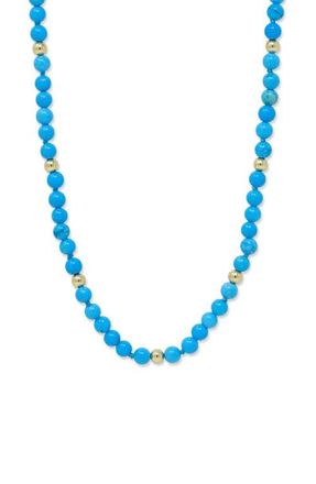Anzie Boh&egrave;me Turquoise & 14K Gold Fill Necklace at Nordstrom, Size 16