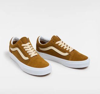 Vans Old Skool Sneakers Womens Brown Suede Athletic Skate Shoes HTAT1381