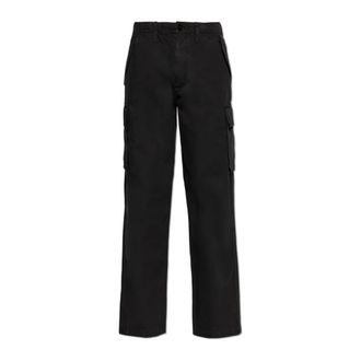 Burberry Wide Trousers, male, Black, Size: XL Cyrus Trousers