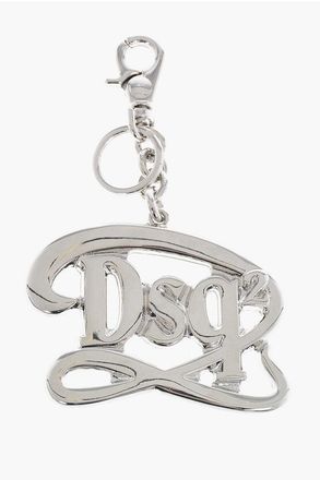 Dsquared2 Metal Keyring with Logo Pendant size One Size