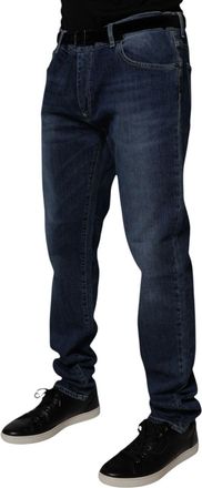Dolce & Gabbana Mens Blue Washed Cotton Stretch Skinnydenim Jeans Elastane Clothing