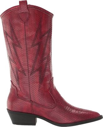 Dirty Laundry Womens Josea Pointed Toe Western Boots In Red