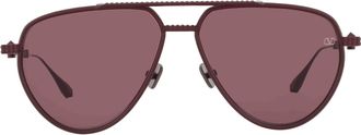 Valentino V - STUD - II Bordeaux Pilot Unisex Sunglasses VLS-133 F-59
