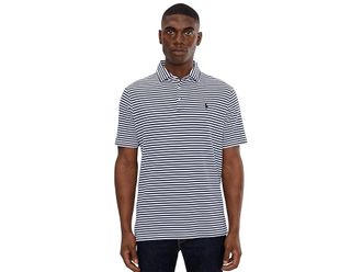 Polo Ralph Lauren Classic Striped Soft Cotton Polo Shirt Mens Clothing Refined Navy/White : 2XL