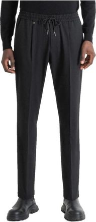 Antony Morato Slim-fit Trousers, male, Black, Size: W36 Elegant Black Straight Leg Pants
