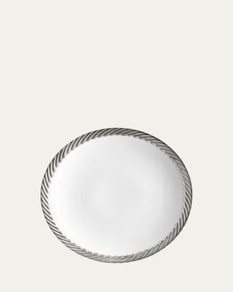 L'OBJET Corde Salad/Dessert Plate, White/Silver