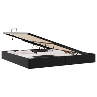 vidaXL Letto Ottomano Nero 200 X 200 Cm Pelle Sintetica Vidaxl