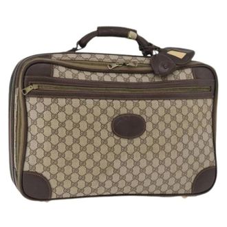 Gucci Pre-owned Weekend Bags, female, Beige, Size: ONE SIZE Pre-owned Trunk Weekend Bag