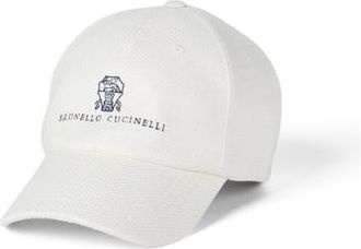 Brunello Cucinelli Baseball cap with logo in Off-White at Nordstrom, Size Small