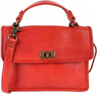 Latico Womens Arlo Handcrafted Leather Crossbody Bags In Poppy