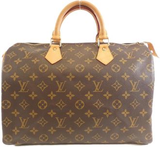 Louis Vuitton Marron Coated Canvas Boston Bag (Pre-Owned)
