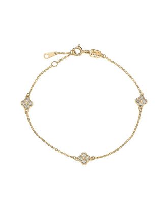 Suzy Levian 14K 0.24 Ct. Tw. Diamond Station Bracelet
