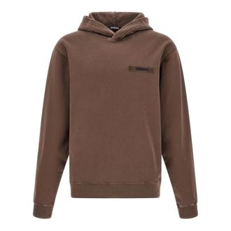 Jacquemus Heren, Sweatshirts & Hoodies, Bruin, Maat: XL Katoen