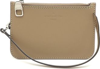 Louis Vuitton Mahina Gray Mahina Leather Pouch (Pre-Owned)