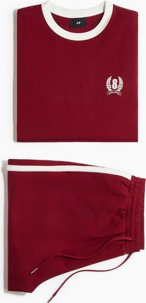 H&M 2-teiliges Loungewear-Set - Rot/Slow Down