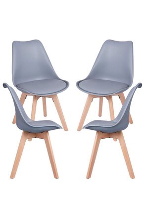 Regalos Miguel Regalos Miguel - Packs Sillas Comedor - Pack 4 Sillas Synk Basic - Gris Claro