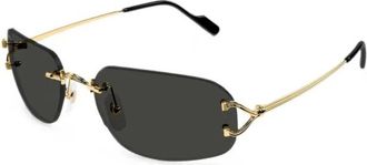 Cartier Ct0663S Zonnebril - unisex - Accessoires - Geel - Maat: 58 MM