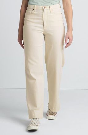 Lands End High Rise Wide Leg Denim Jeans in Natural at Nordstrom, Size 14L