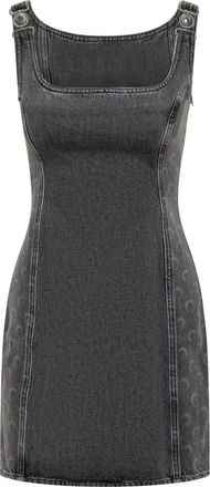 Marine Serre Grey Square Neck Mini Dress