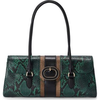 Brahmin Dayan Croc Embossed Leather Satchel in Multi Venezia at Nordstrom