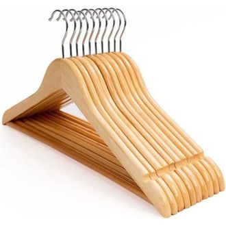 OEM Perchas De Madera Antideslizantes Para Ropa, Camisas, Vestidos Y Pantalones, Juego De 10 - 44,5 Cm -crezuo