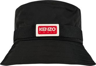 Kenzo Caps & Mützen - Bob Jungle Logo Bucket Hat - Gr. M - in Schwarz - für Damen