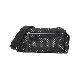 Prada Pre-owned Vela Borchie Schoudertas - Dames - Pre-owned - Zwart - Maat: ONE Size