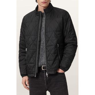 AllSaints Tribex Matte Quilted Nylon Jacket in Black at Nordstrom, Size Xx-Large