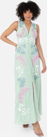 Maya Embellished Sleeveless Maxi Dress