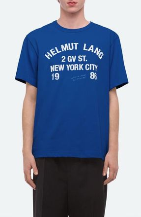 Helmut Lang Varsity Cotton Graphic T-Shirt in Royal Blue at Nordstrom, Size X-Large