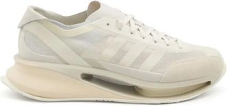 Yohji Yamamoto Low-Top Sneaker - White Sneakers With Signature 3-Stripes Logo - Gr. 7 - in Beige - für Damen