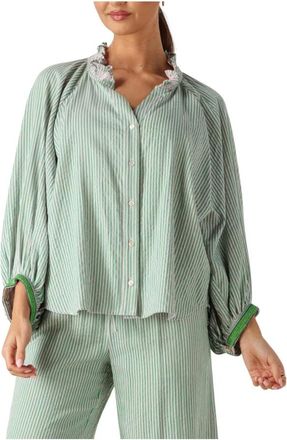 Pom Amsterdam Dames, Blouses & Shirts, Veelkleurig, Maat: L Katoen